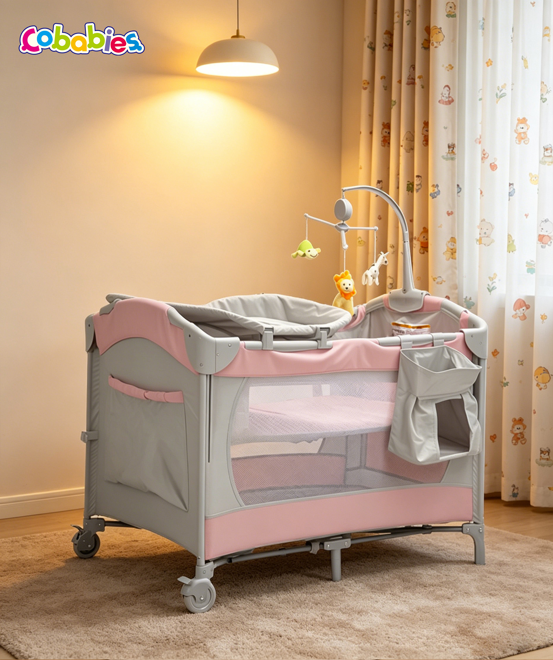 Baby Crib CB-YXC0001-PI Pink